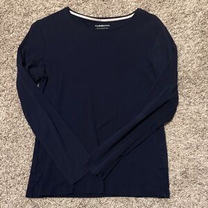 Croft & Barrow Navy Long Sleeve Tee 100% Cotton